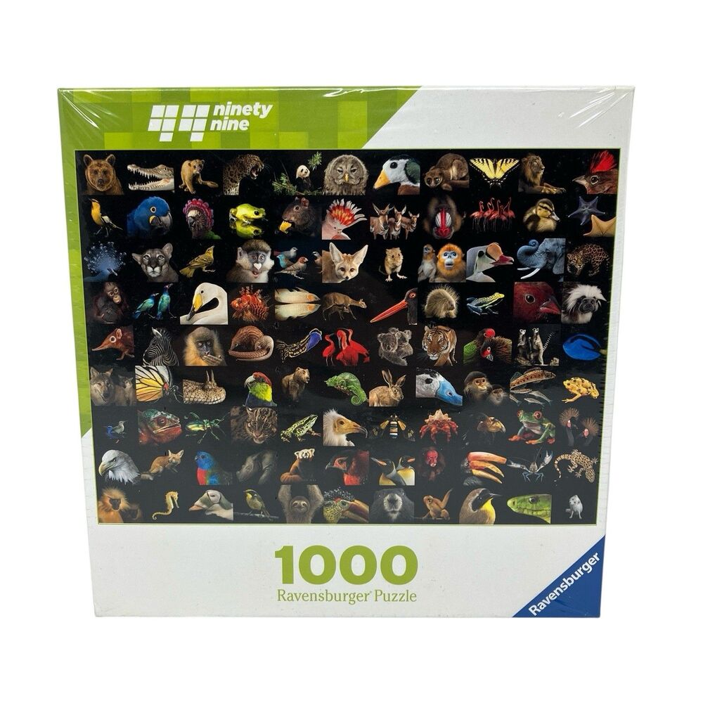 Ravensburger 99 Animals Puzzle 1000 Piece Wildlife Safari Nature Art Collage